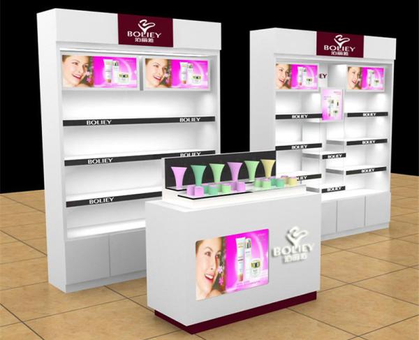 Buy cheap Retail Makeup Display Stand , Cosmetic Display Counter For Exhibition from wholesalers