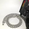 Buy cheap 2Raw Moissanite Cuban Chain Bracelet 24inch 14mm Cuban Link For Birthday Party from wholesalers