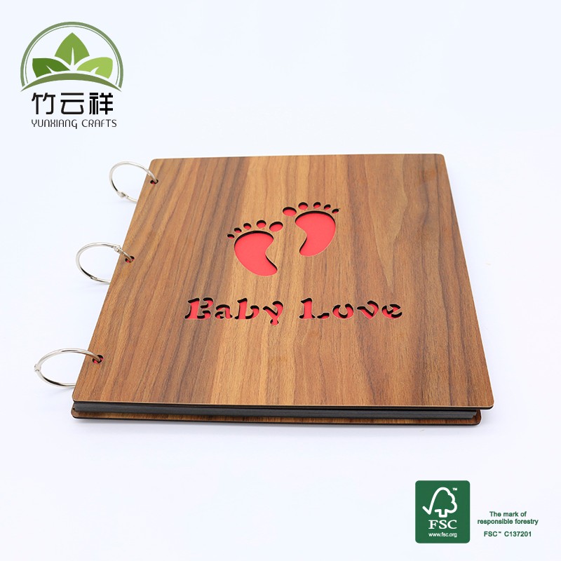 walnut wooden book cover