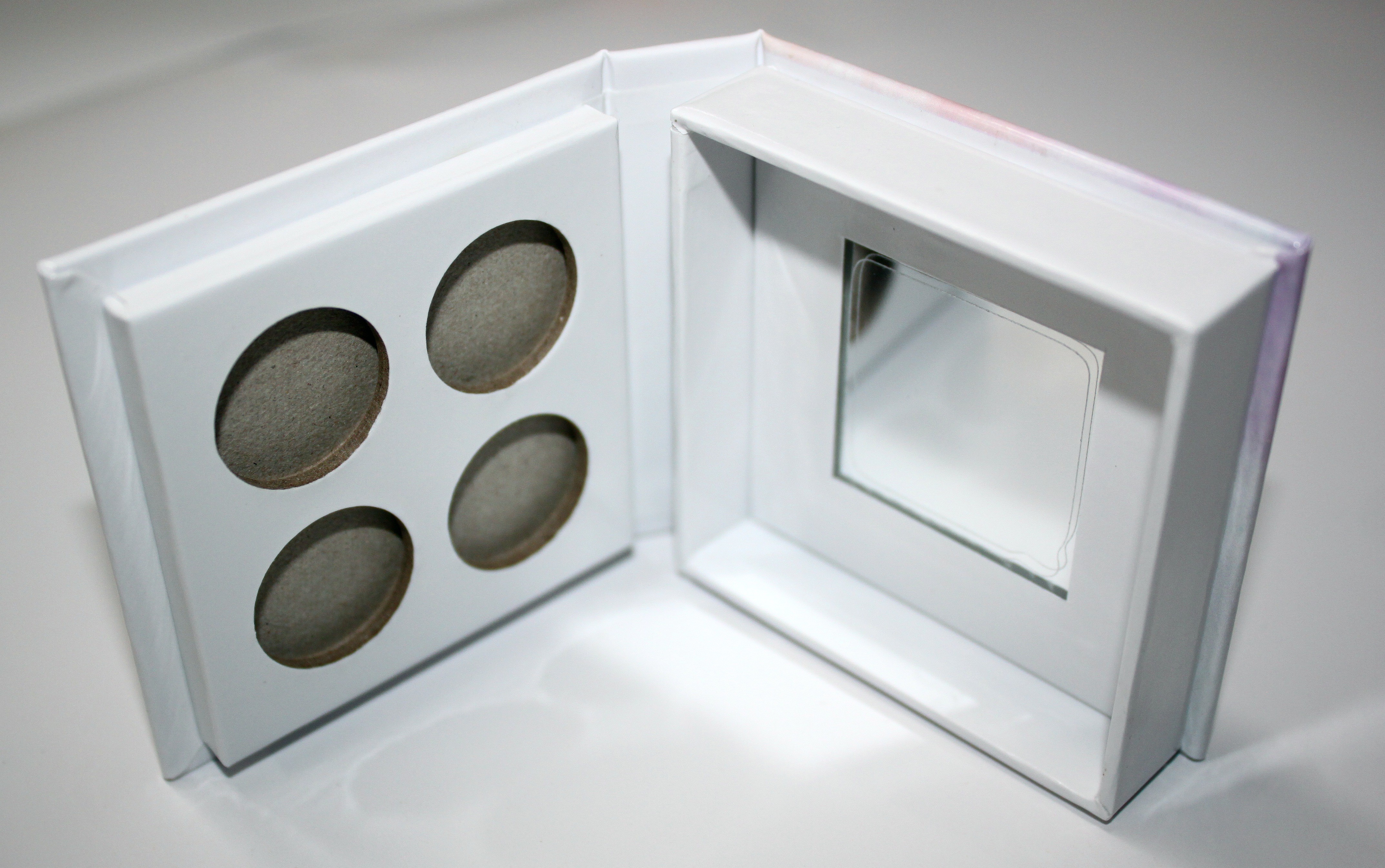 White Empty Baked Eyeshadow Palette C2S Paper 27mm Diameter