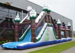 0.55mm PVC Ice And Snow World Inflatable Sports Games / Amazing Design Obstacle