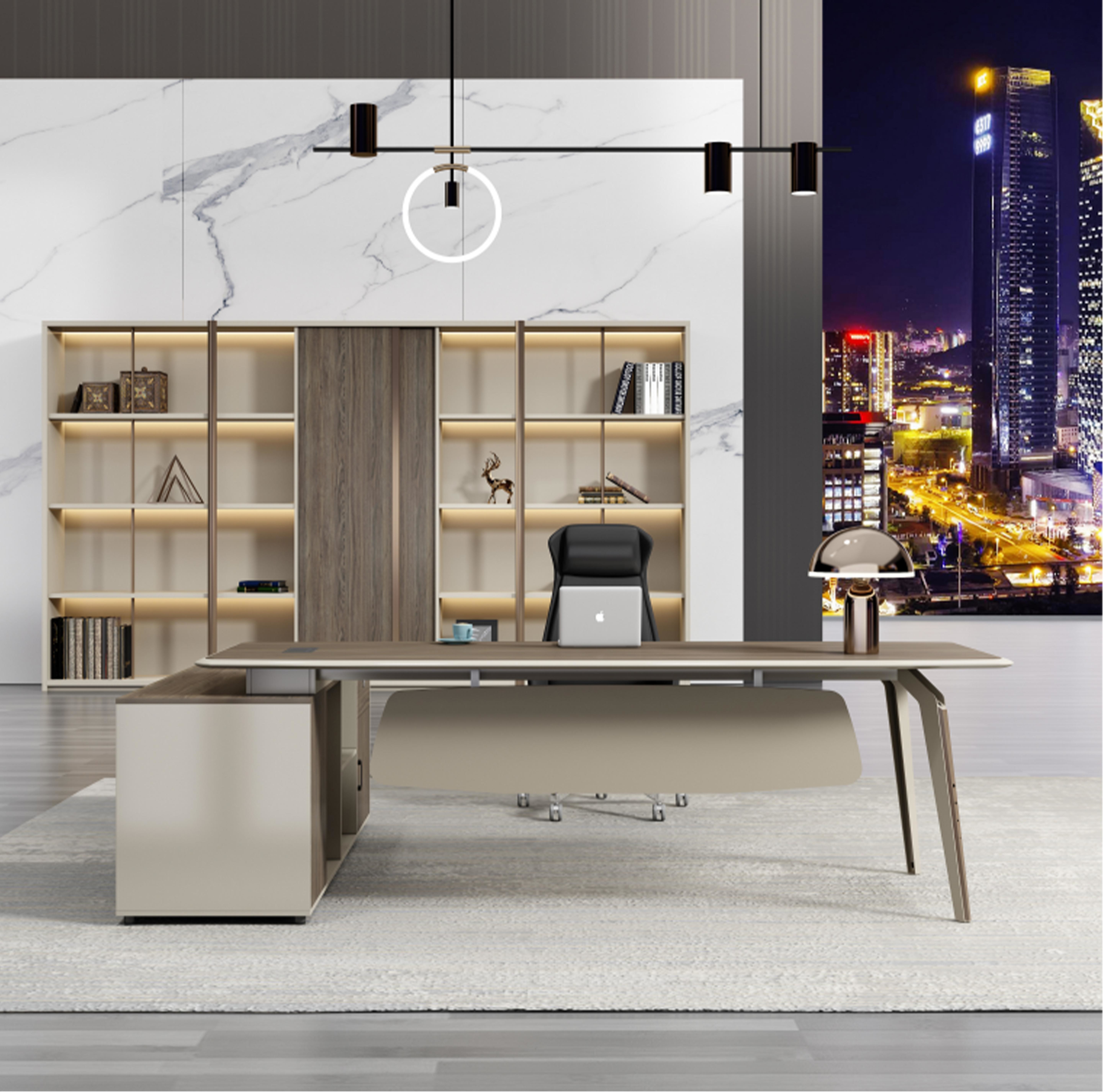 Modern Boss Table L Shape Manager Desk Office Furniture Luxury Executive Office Desk