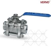 Buy cheap DN32 Casting Steel 3pcs Ball Valve 32mm Full Bore API608 Floating Ball Type product