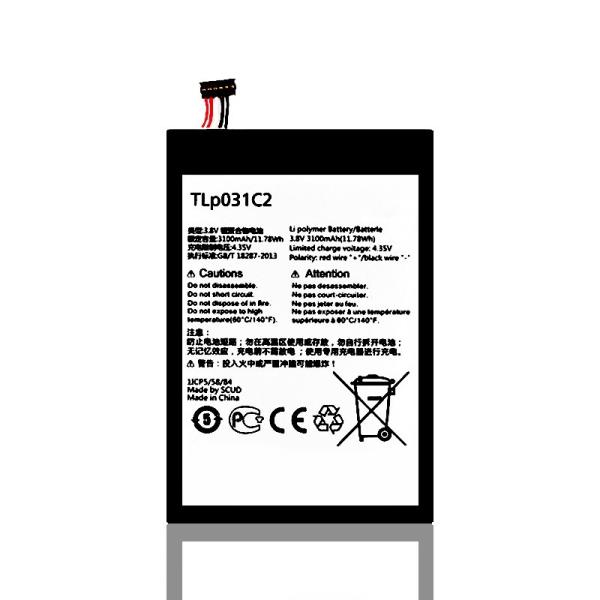 Buy cheap TLp031C2 Battery For Alcatel One Touch OT-8030/B Mobile Smart Phone 3.8V 3100mAh from wholesalers