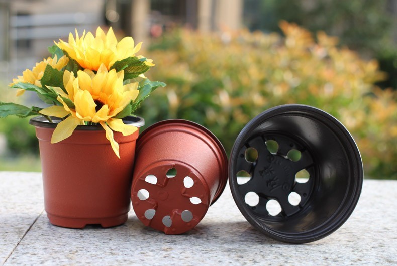 Light and soft black/double-color flower pot dried ginger seedling nutrition pot