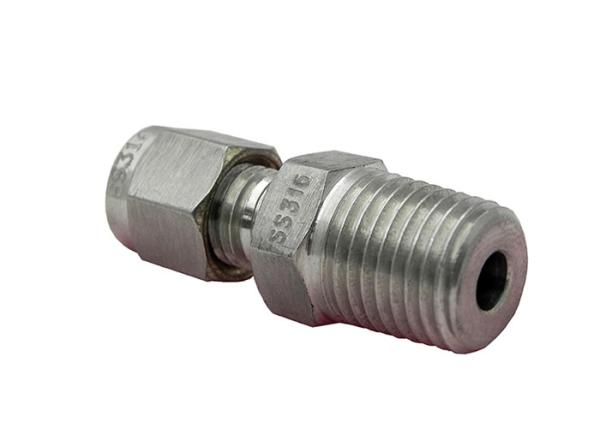 Buy cheap Fractional Tube Compression Tube Fittings 1 / 8 To 1 / 2 Inch Straight Male Connector from wholesalers
