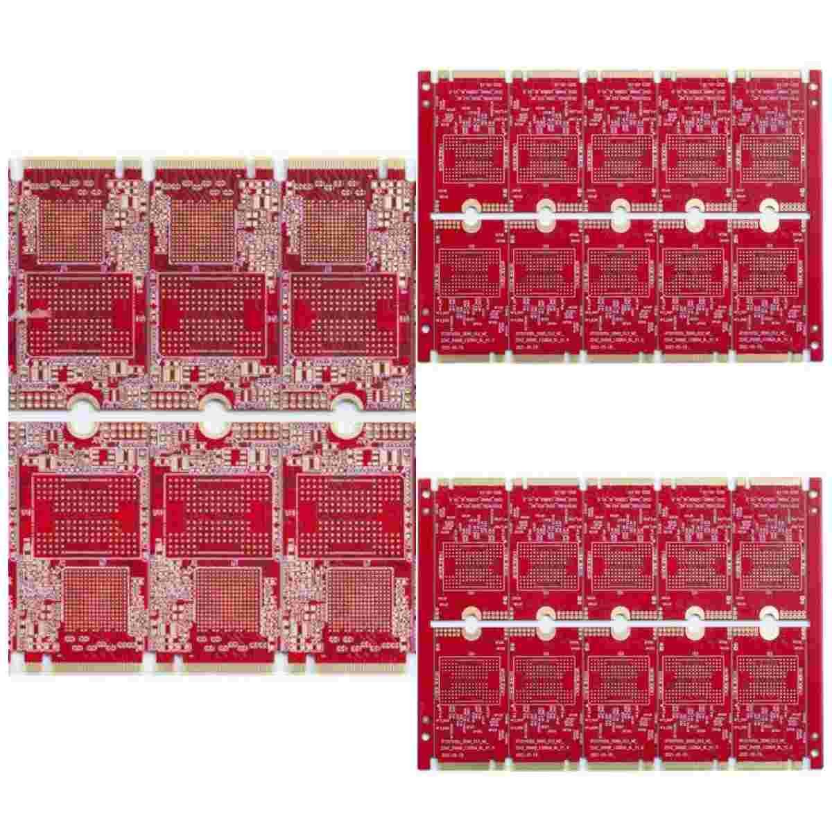 Gold Finger 30u Ultra Thin PCB Board 8 Layer Half Hole 0.25mm BGA