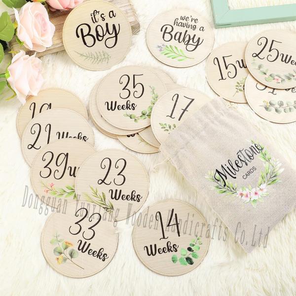 Buy cheap Classic Plywood Baby Monthly Milestone Discs, Wooden Discs for Baby Announcement and Milestones from wholesalers