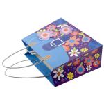 Recyclable Flat Bottom Kraft Paper Bags Custom Logo Grocery Shopping Bag