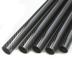 Custom Glossy 180MM Diameter Carbon Fiber Tube 2mm Thickness