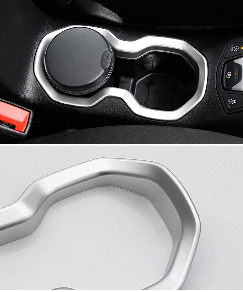 JEEP Renegade 2016 Chromed Auto Interior Trim Parts Decoration Cup Holder Molding