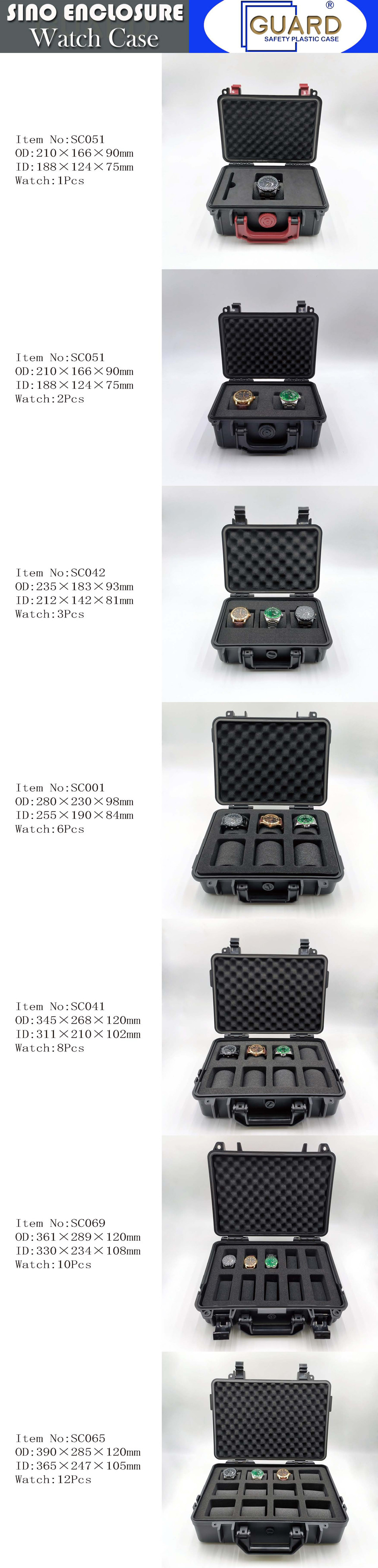 Two Watches Waterproof Watch Storage Pp Alloy Plastic Moisture Resistant