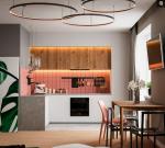 800MM Brown Modern Antique White Kitchen Cabinets PVC Modular Home Furniture
