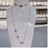 Buy cheap Luxury Brand Rhinestone Butterfly Chain Necklace Gold Stainless Steel Jewelry Set from wholesalers