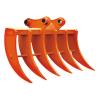 Buy cheap 4000kg Excavator Brush Rake Durable Steel Construction And Curved Tines from wholesalers