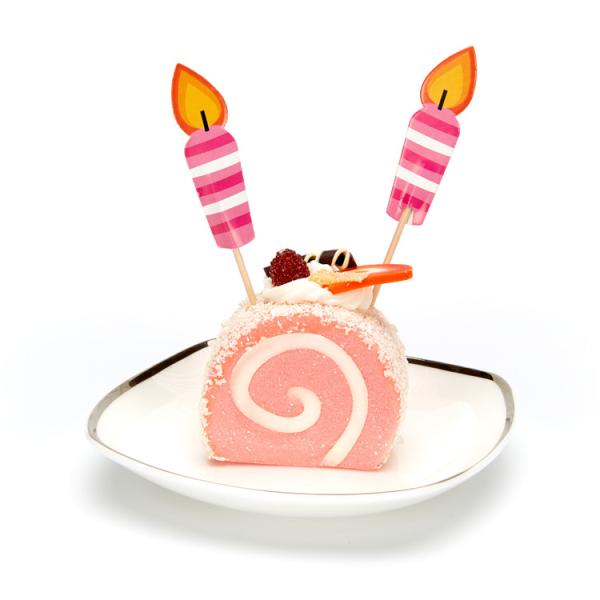 Buy cheap Portable Candle Shape Dessert Cake Paper Cupcake Topper from wholesalers