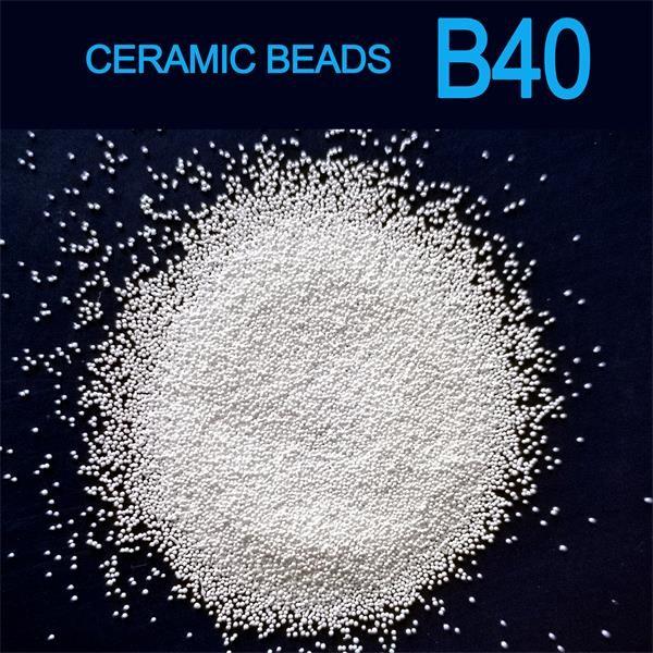Buy cheap B40 0.425mm Ceramic Beads Abrasive Blasting Media For Stainless Steel Plate from wholesalers