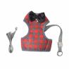 Buy cheap Bowtie Cat Dog Harness Vest British Style Plaid Hareness Breathable Mesh Padded from wholesalers