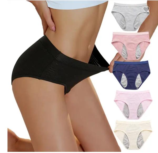 Buy cheap In Stock 3 Layers Multi Color Leakproof Menstrual Panties Cotton Brief Absorbent Period Underwear For Women from wholesalers