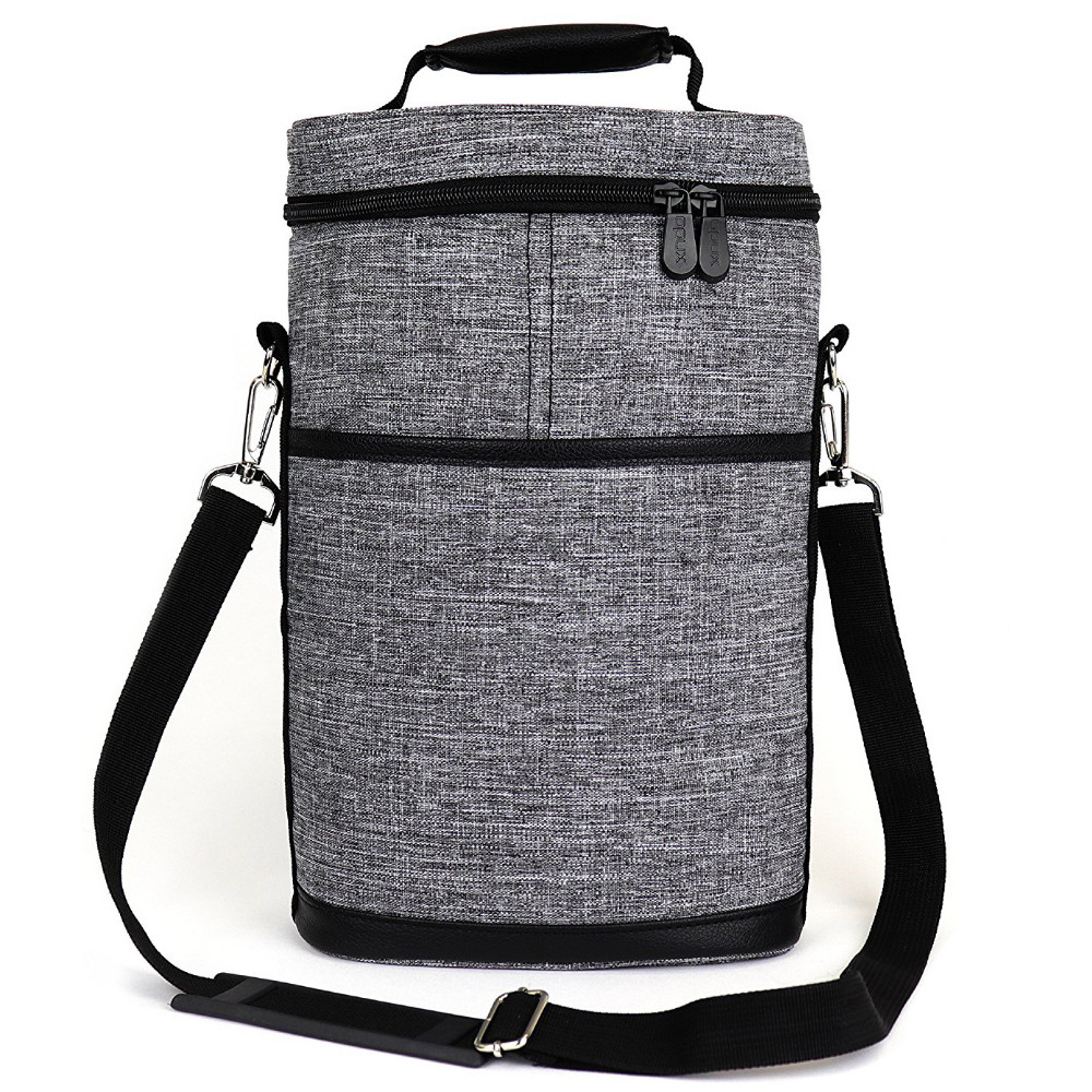 Premium Insulated Wine Bag Elegant Wine Carrying Tote Extra Protection