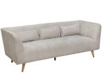 Simple Design Linen Fabric Sofa / Living Room Sofa Foam Solid Wood Legs