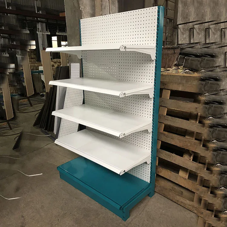 Factory Low MOQ Supermarket Shelf Convenience Store Small Store Display Stand Single Double-Sided Hole Board Gondola Shelf