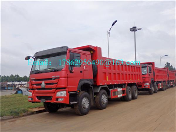Buy cheap Commercial 371 HP 8x4 Diesel Dump Truck , Sand Dump Truck Q235 Steel Body from wholesalers