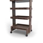 Wooden 5 Layers Cocktail Display Stand with Wheels for Stores