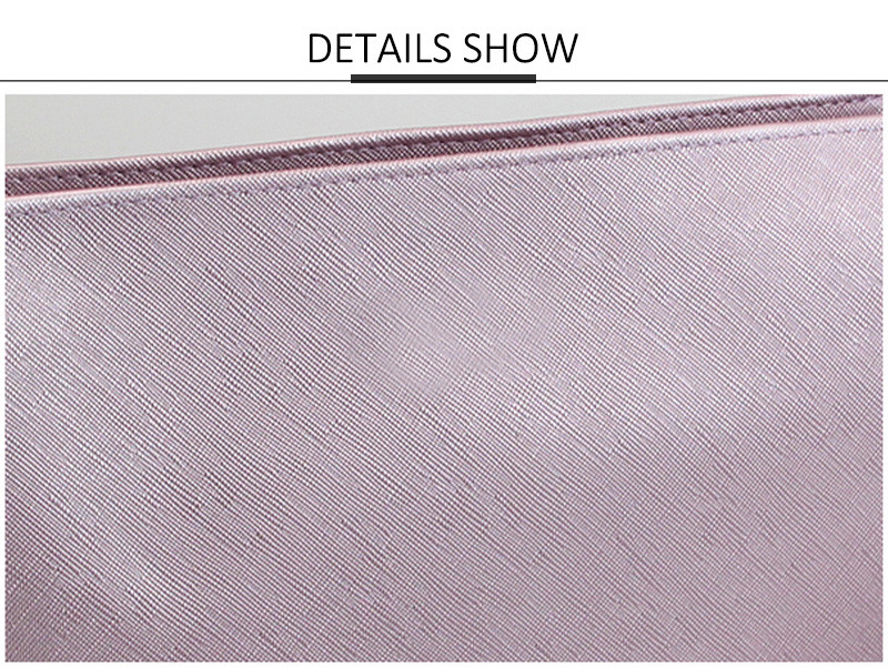 Solid Color Embroidery Log 26*8*16cm Cosmetic Makeup Bag