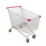 4 Wheels Metal Supermarket Shopping Cart / 150L Shopping Trolley