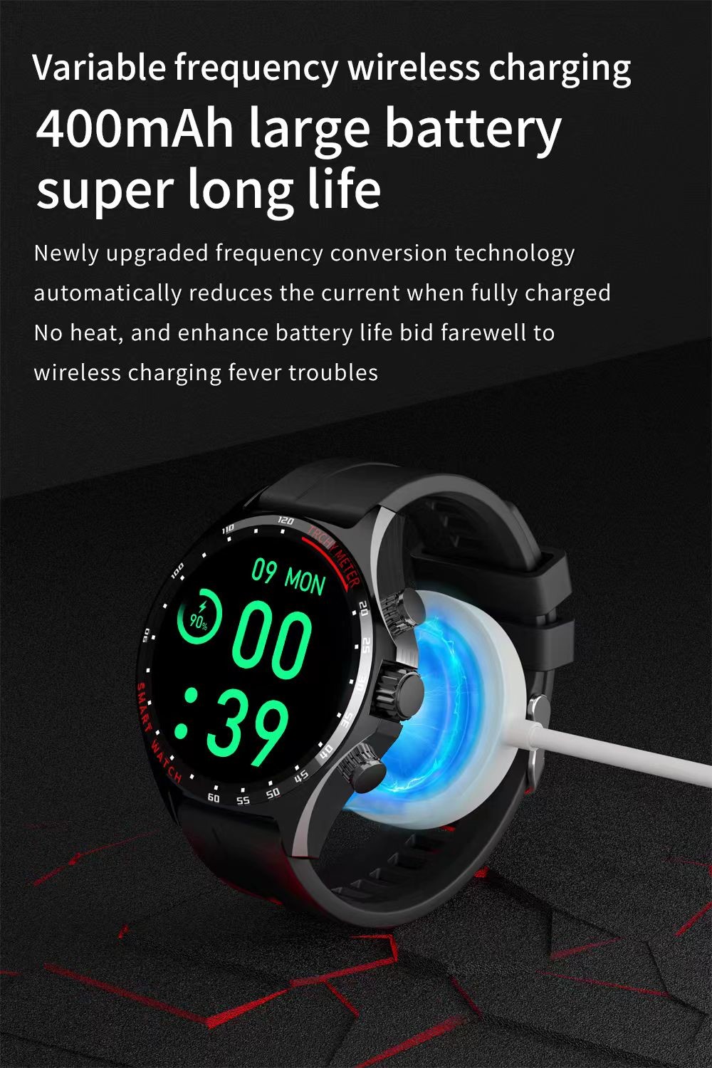 HD Round Screen SK27 Smart Watch 1.58 Inch Men Fitness Tracker Watch Waterproof IP68