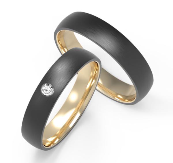 Buy cheap 6mm Fashion Men Jewelry Polished Titanium Rings Encrusted With Zircon In K Gold from wholesalers