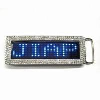 Buy cheap Blue color Scrolling LED message belt buckle product