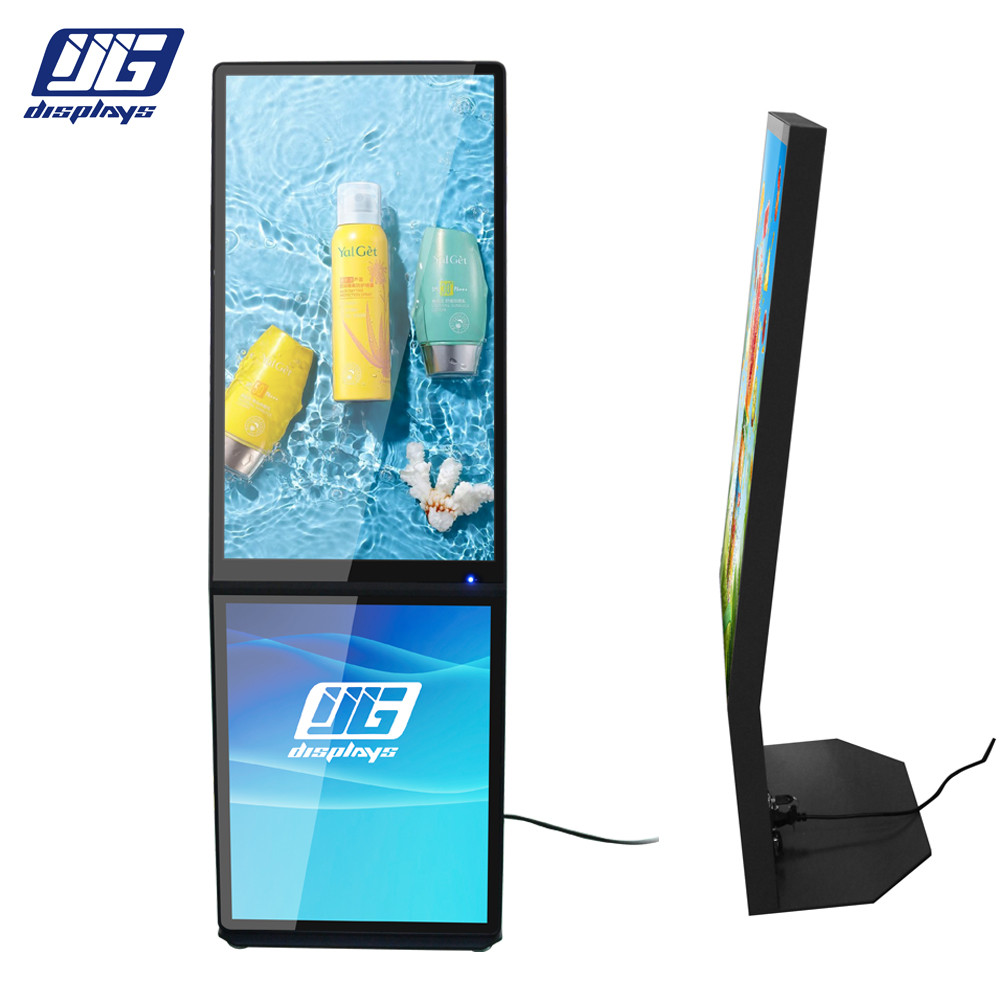 Chain Store LCD Advertising Display / Single Side L - Type 32" TV Digital Signage With Inner Battery