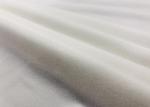 210GSM Weight Brushed Knit Fabric 82% Polyester Warp Knitting White Color