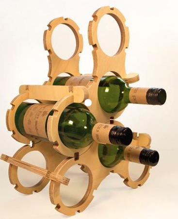 Buy cheap Retail Store Bamboo Display Unit 6 Bottle Tabletop Wine Bottle Storage Rack from wholesalers