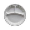 Buy cheap Biodegradable Disposable Bagasse Three Compartment Paper Plates from wholesalers