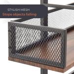 Solid Wood Black Metal Shelves Four Tier For Book Storage
