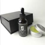 Printed Logo Black Essential Oil Packing Box Glass Dropper Bottle Packaging