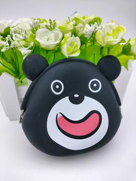 Buy cheap Black Bear Soft Silicone Toys Animal Coin Purse Blingbling Multiusage from wholesalers