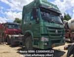 Used Howo Diesel Trailer Head Truck 375 / 10 Wheeler Tractor Head Made In 2015