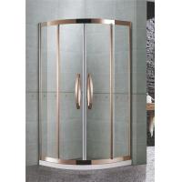 Buy cheap 304 Stainless Steel Quadrant Shower Enclosures Rose Gold Two sliding glass product