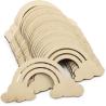 Buy cheap Unfinished Wood Cutouts for Crafts, Rainbow Clouds from wholesalers