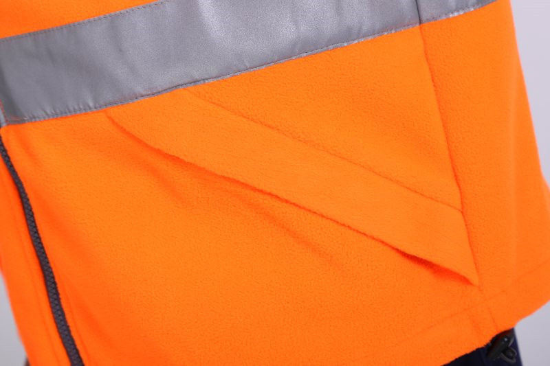 360gsm Cold Weather Workwear OEM Hi Vis Work Jacket With Flap