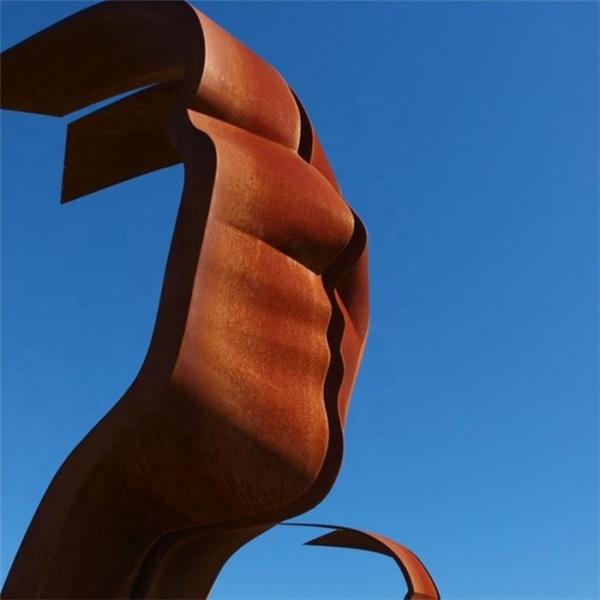 Buy cheap Heek Line Corten Steel Sculpture Two Faces Ribbon Imaginary from wholesalers