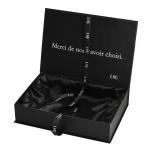 Matte Laminated Wig Cosmetic Makeup Box with Ribbon Satin Lined Luxury Magnetic
