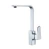Buy cheap 2023 Modern Single Hole Polish heavy square cast mixer tap black Brass kitchen Faucet from wholesalers