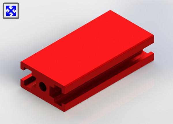 Buy cheap Red Color Painted 20 * 40 T Slot Channel Aluminum Small Size Assembly Parts from wholesalers