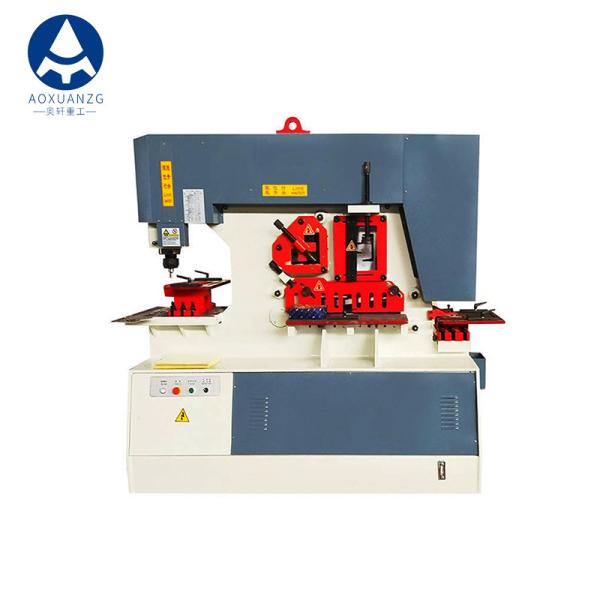 50 Ton Hydraulic Ironworker Machine Metal Steel 5.5kw 16mm Punching And Shearing