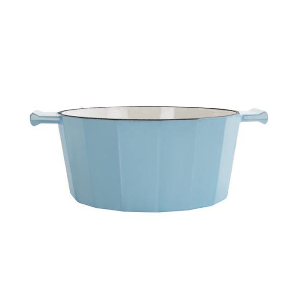 Buy cheap Blue Cast Iron Stock Pots Cooking 10.2cm Height Wear Resistant For Soup from wholesalers